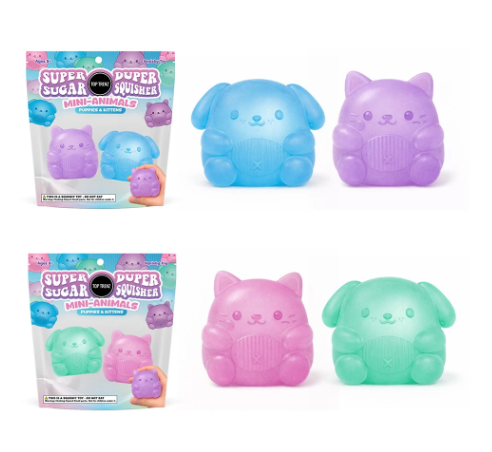 Super Duper Sugar Squisher - Mini Kitty & Puppy 2 Pack