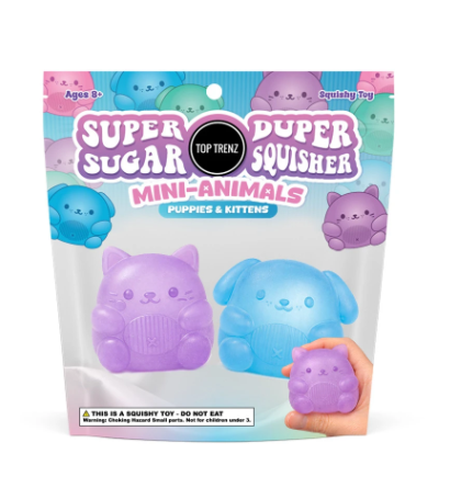 Super Duper Sugar Squisher - Mini Kitty & Puppy 2 Pack