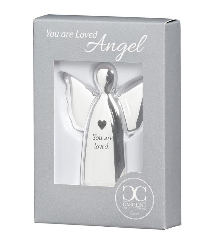 3.25"H YOU ARE LOVED ANGEL FIGURE; CAROLINE COLLECTION