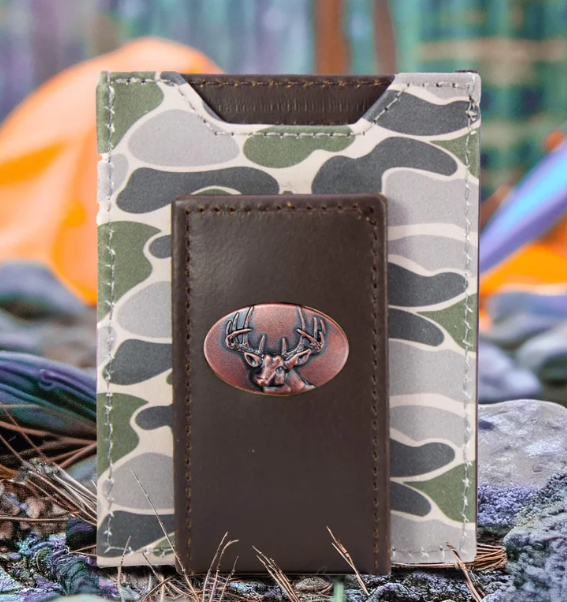 Old School Camo Front Pocket Wallet