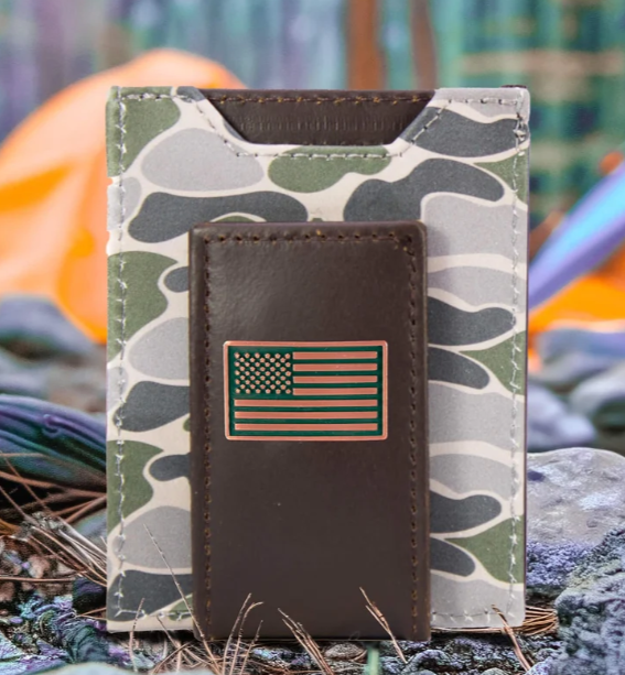 Old School Camo Front Pocket Wallet