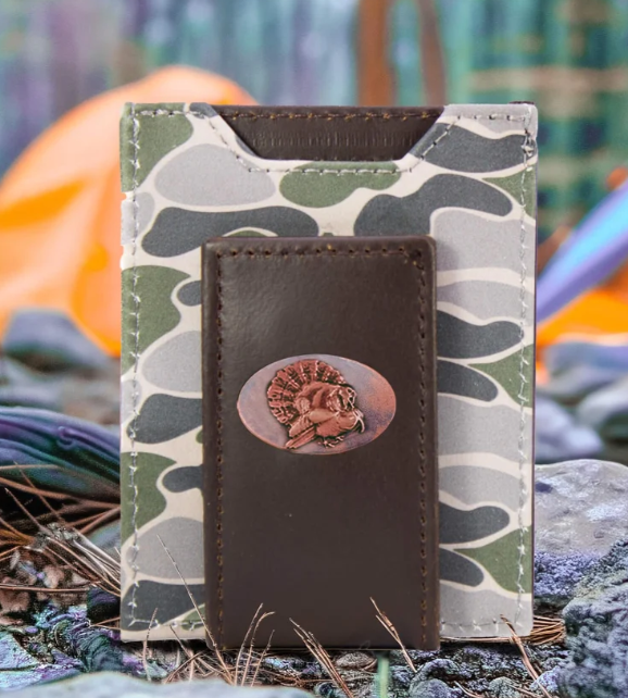 Old School Camo Front Pocket Wallet
