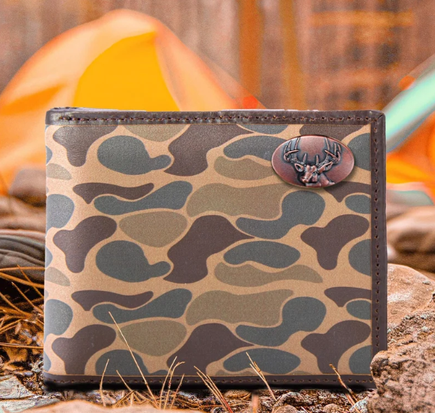 Old School Camo Passcase Wallet