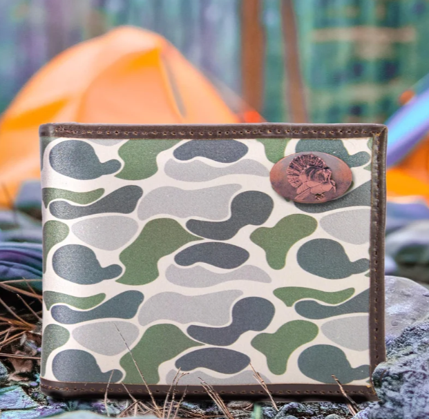 Old School Camo Passcase Wallet