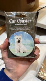 Westie Sitting Car Coaster