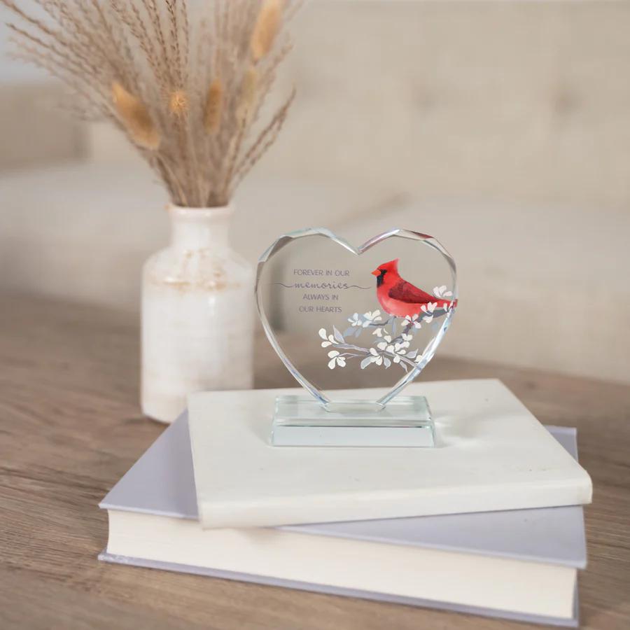 In Our Hearts 4" Crystal Heart Plaque