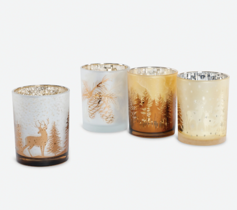Woodland Glass Votive Holder