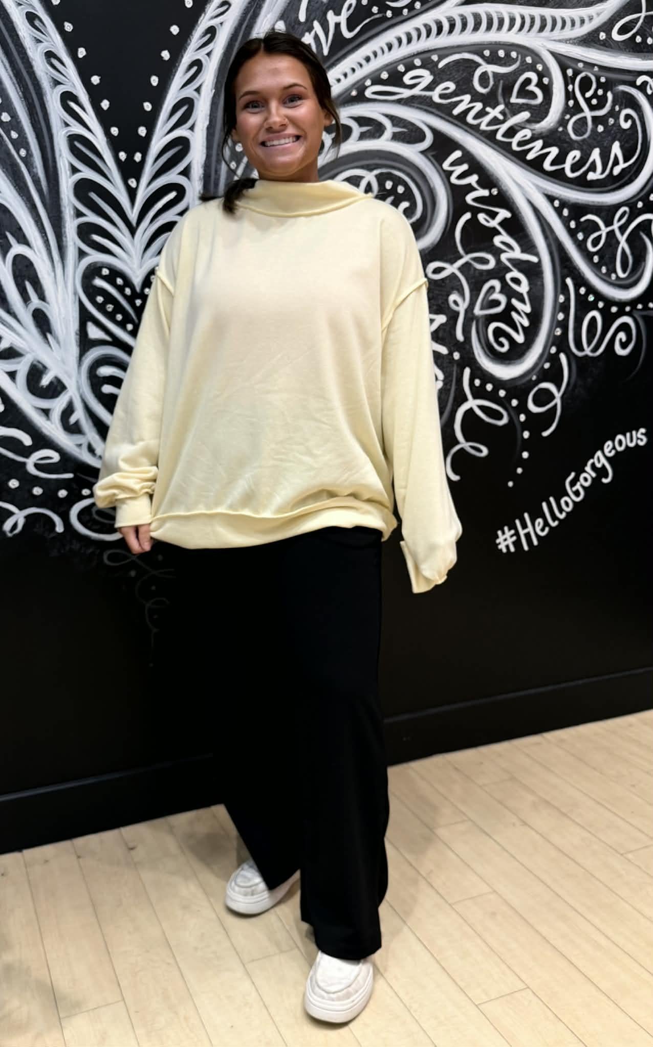 Stylive Mock-Neck Sweatshirt