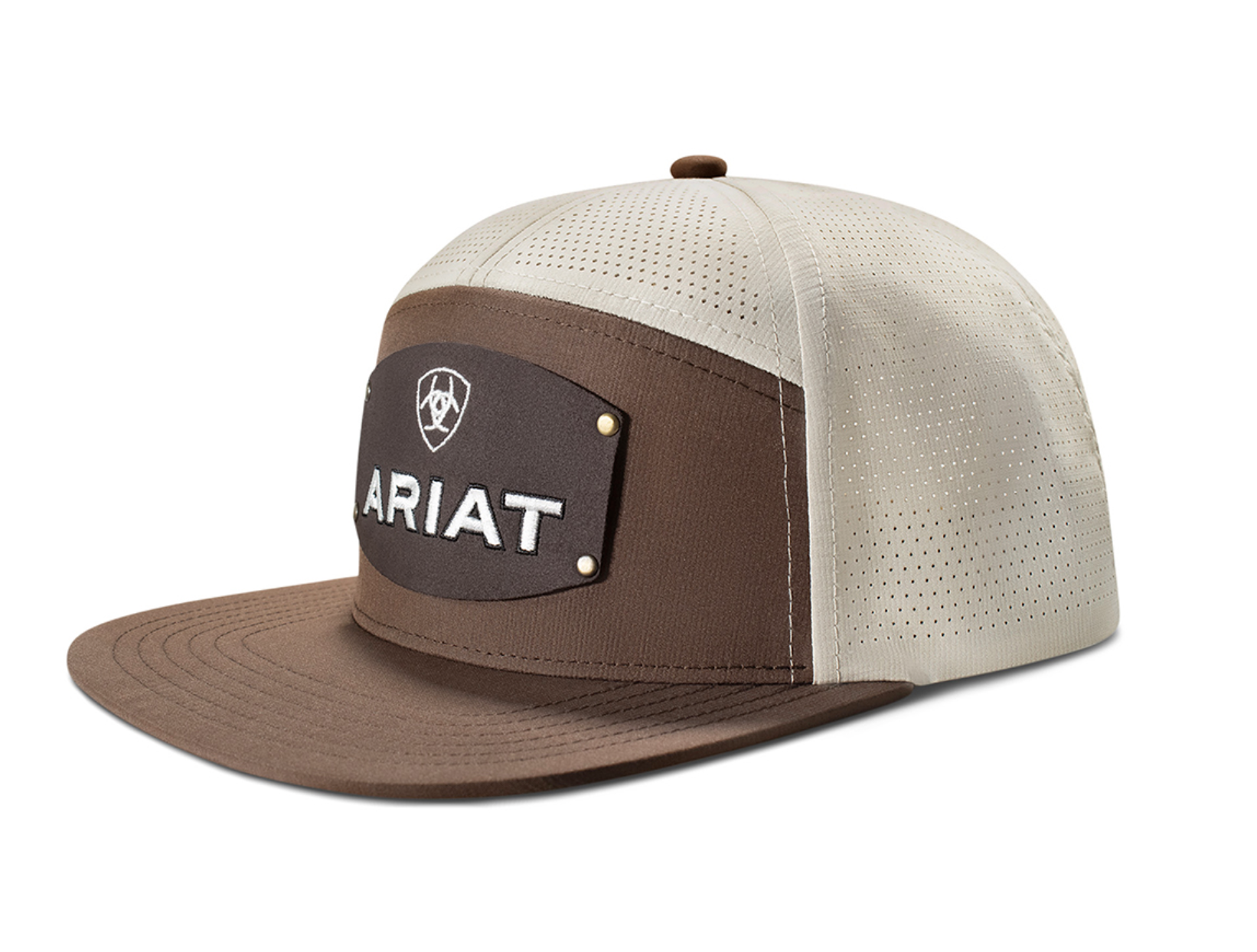 Ariat 7-Panel Patch Brown Hat