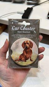 Dachshund Sitting Car Coaster
