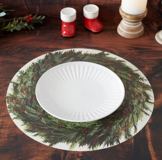 Paper Christmas Wreath Placemat
