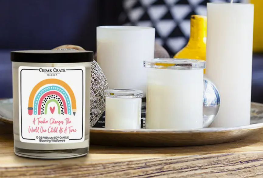 A Teacher Changes The World Candle