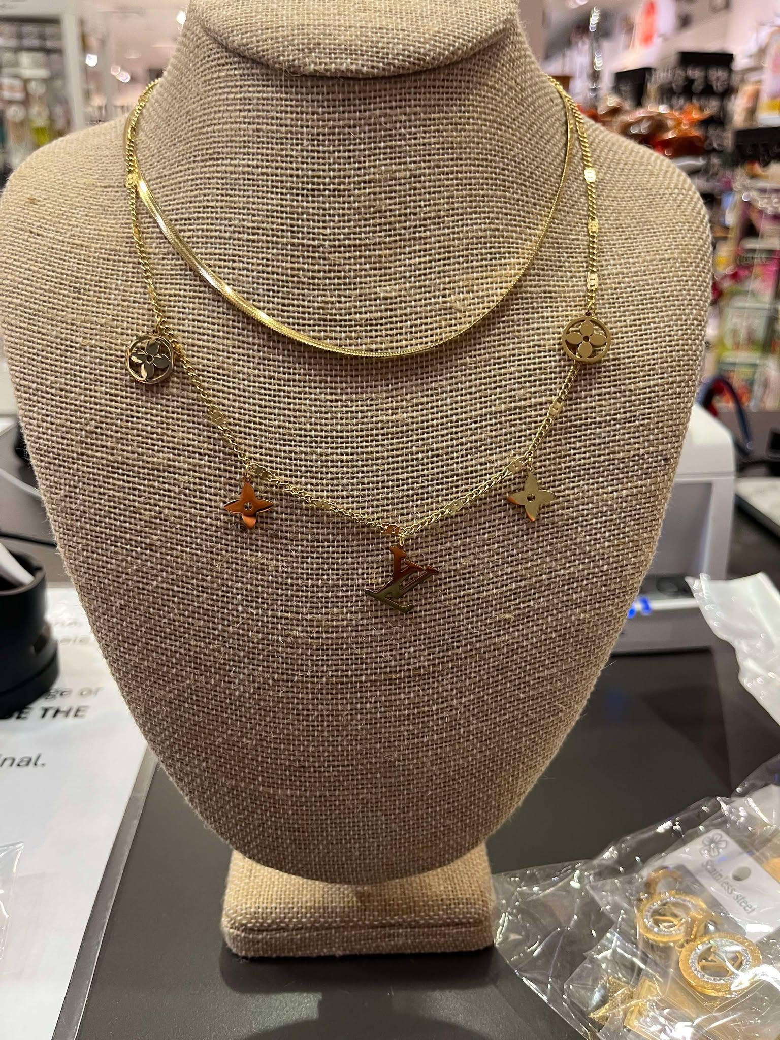Refurbished LV Charm Necklace