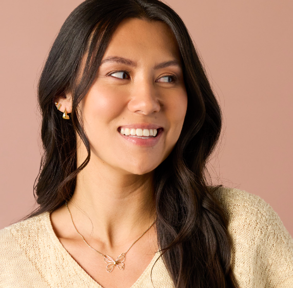 Artisan Butterfly Gold Necklaces