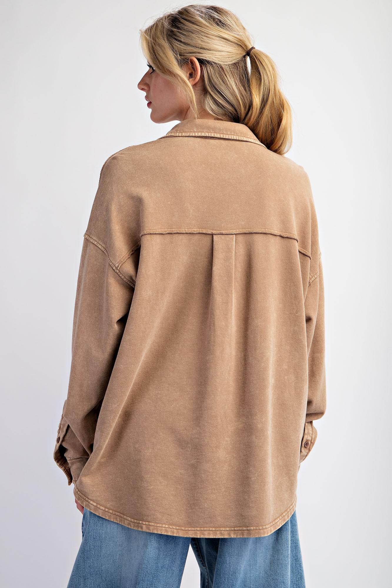 Latte Terry Knit Top