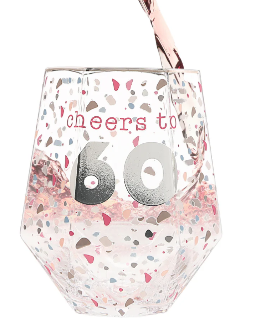Milestone Birthday 16 oz Geometric Glass