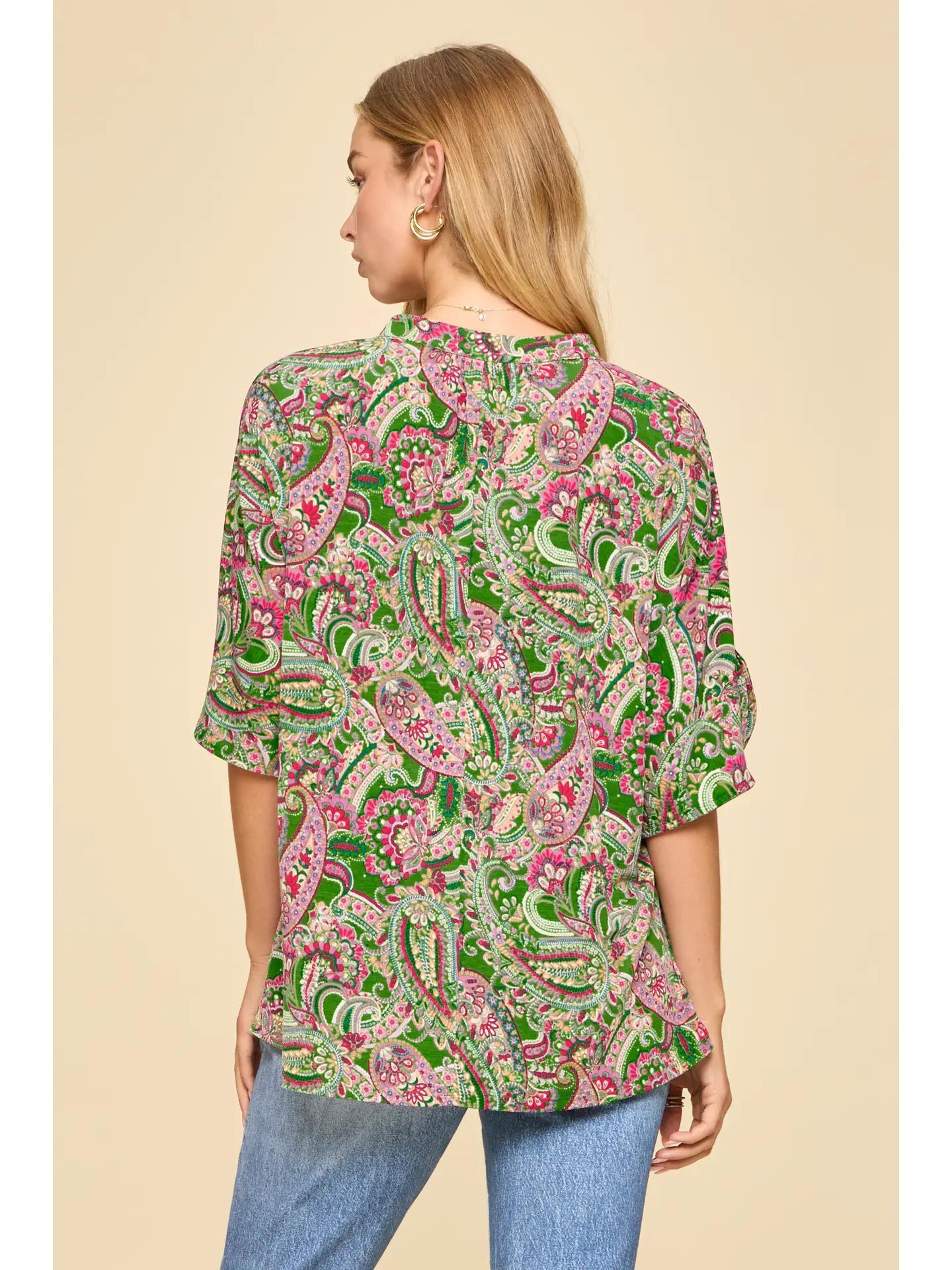 Kelly Green Wrinkle-Free Lizzy Breeze Blouse