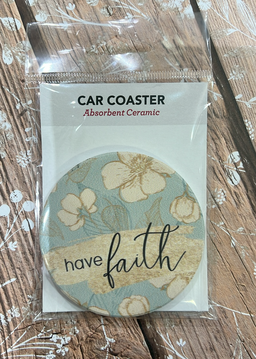 Have Faith Car Coaster