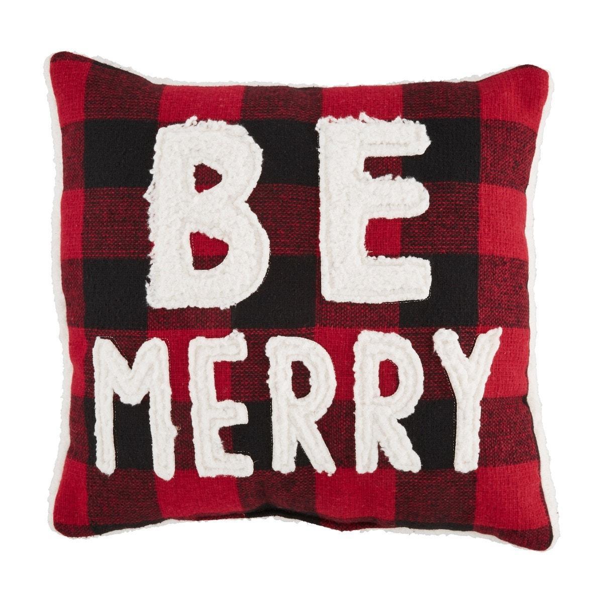 Be Merry/HOHO Check Fuzzy Pillow