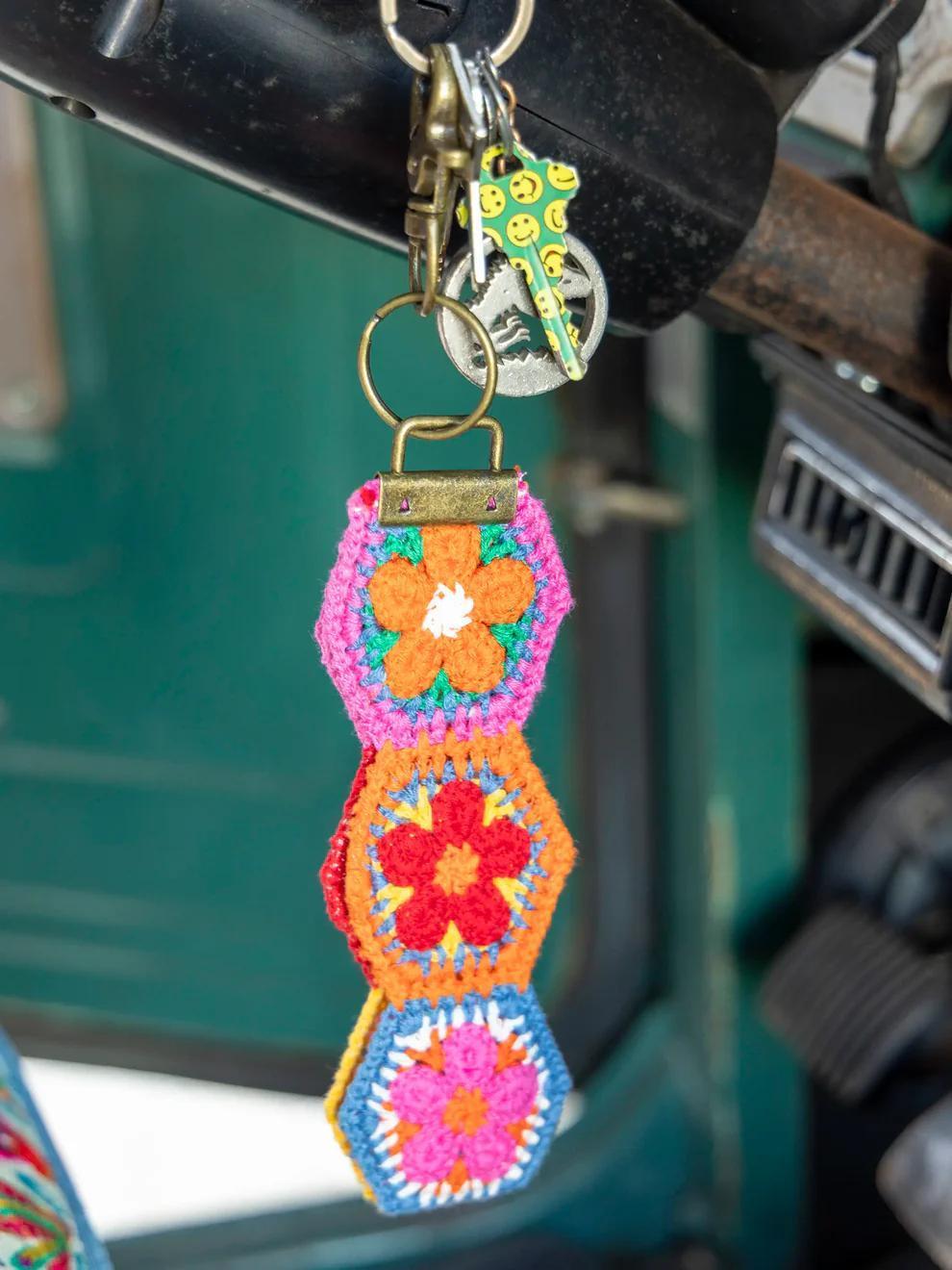 Crochet Key Fob - Orange