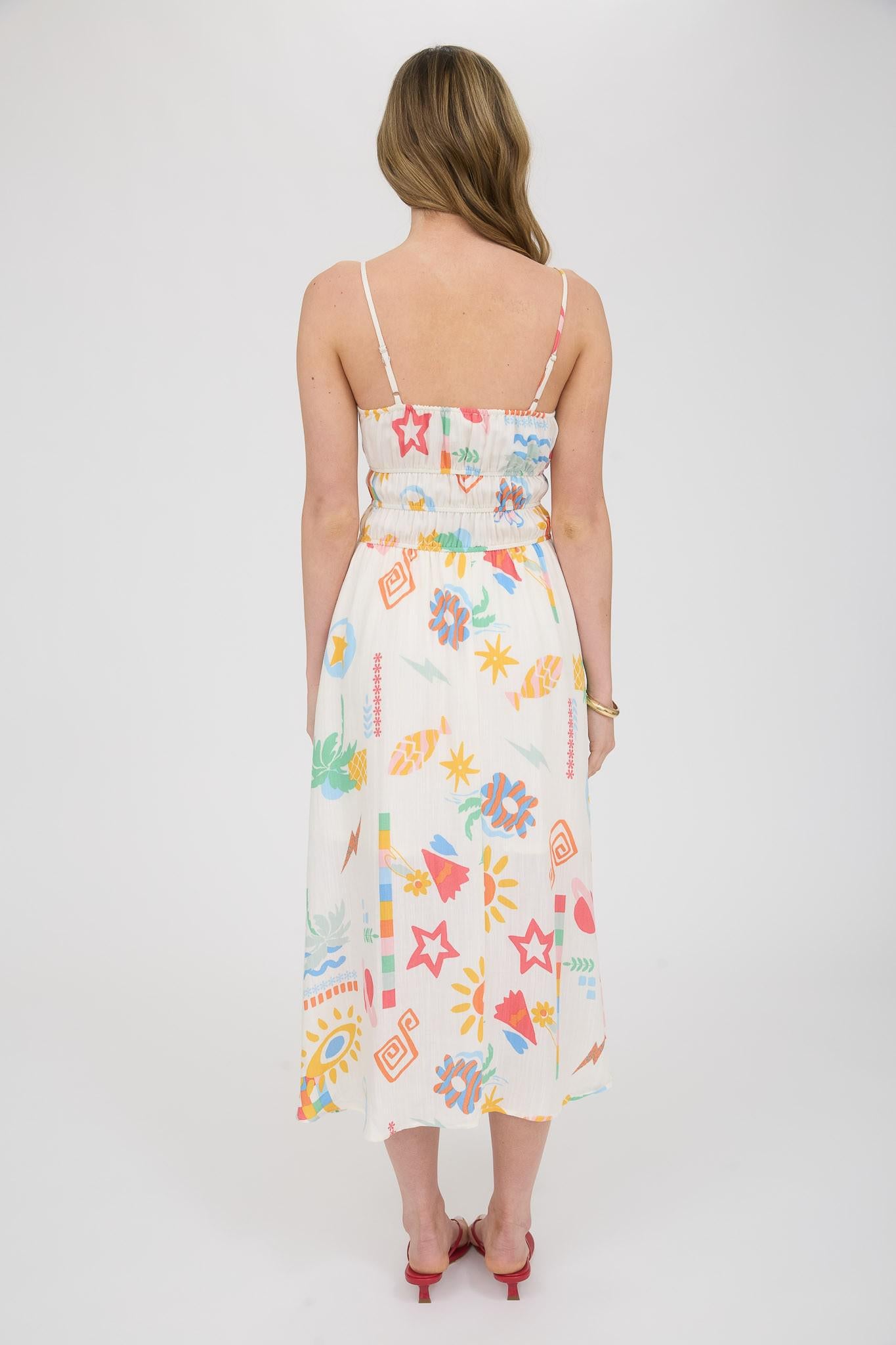 Summer Print Spaghetti Strap Sundress