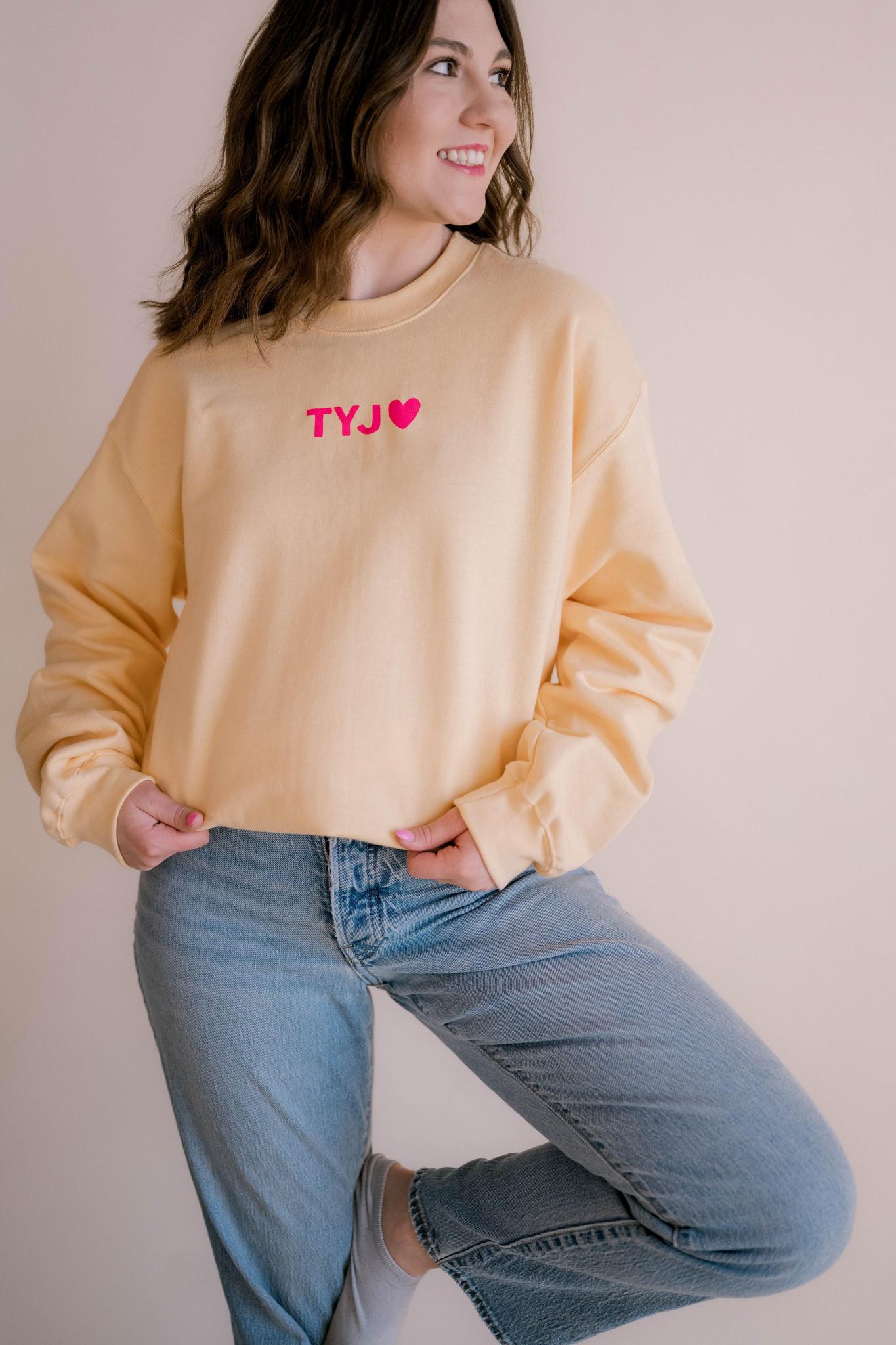 Thank You Jesus Pullover - Yellow