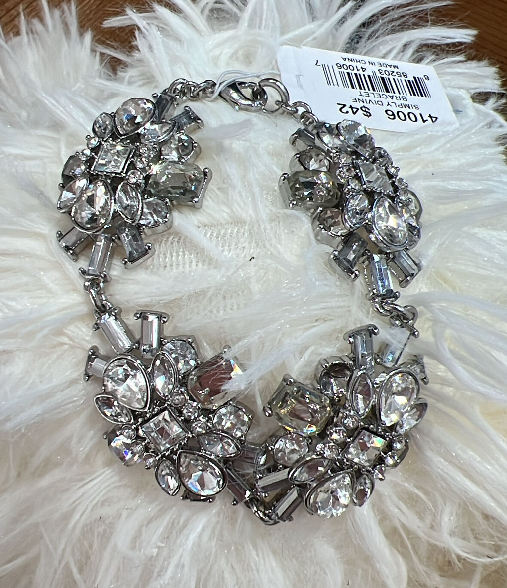 Large Crystal Clasp Bracelet