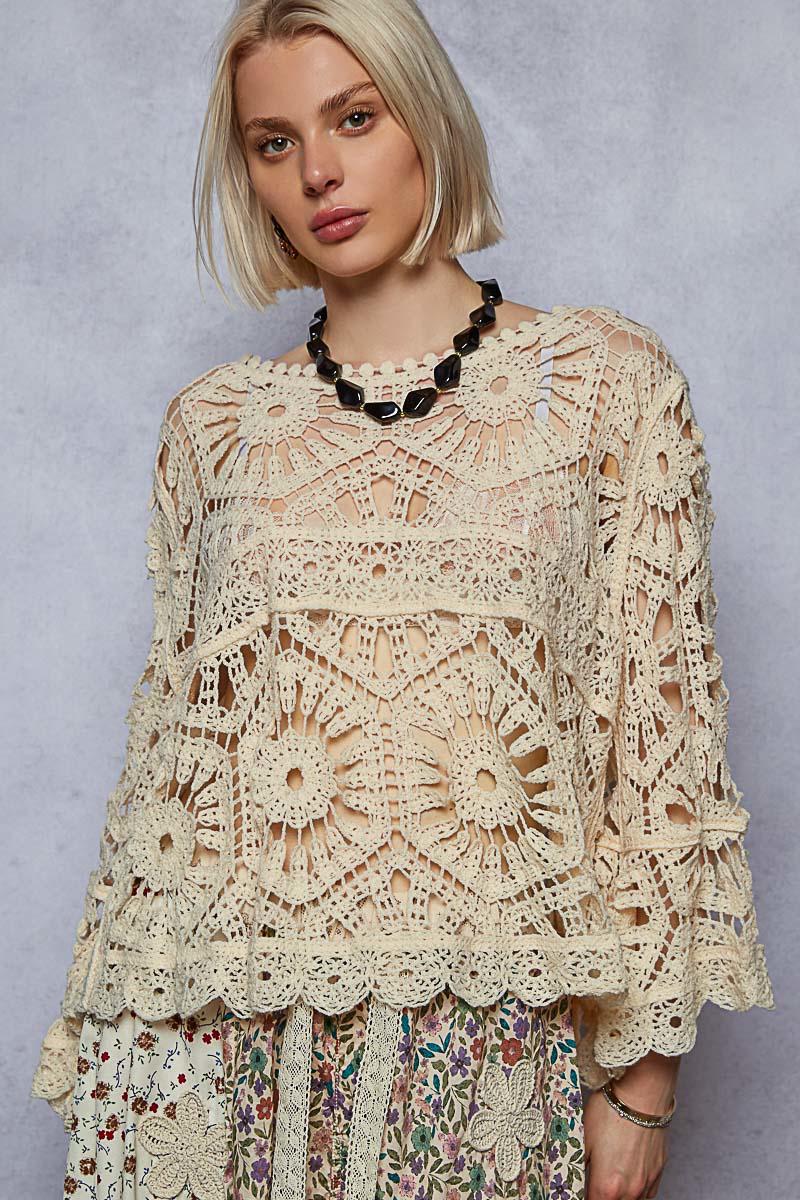 Cream Lace pullover