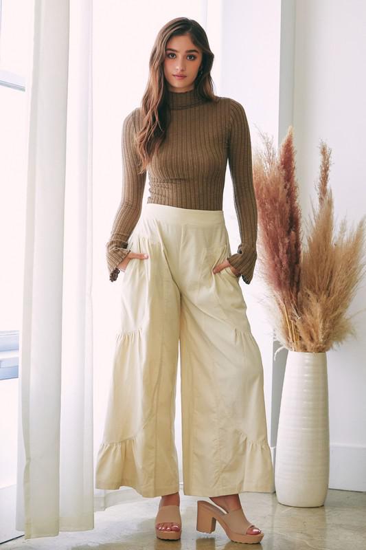 Wide Ruffle Pants