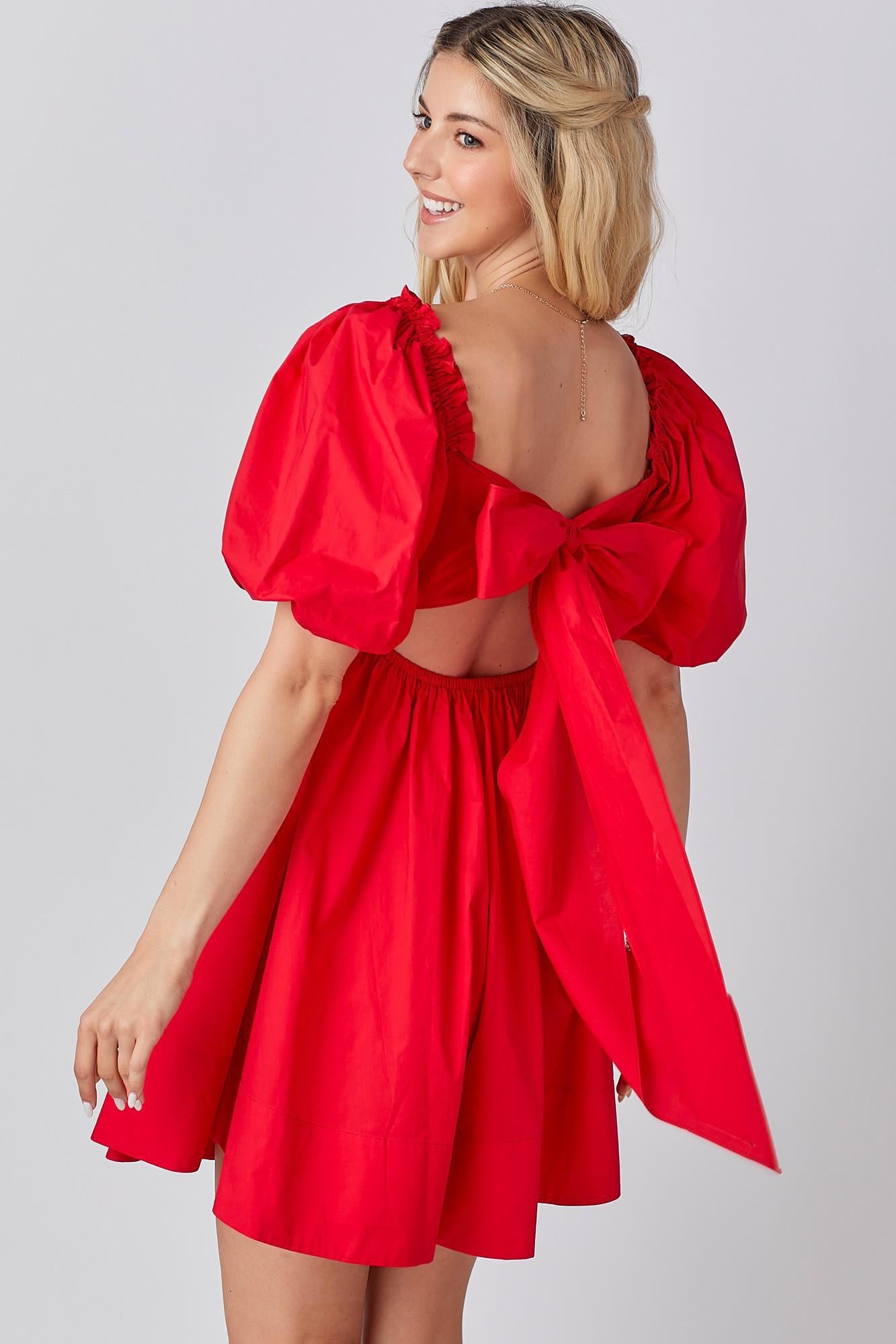 Ruffle Square A-Line Dress