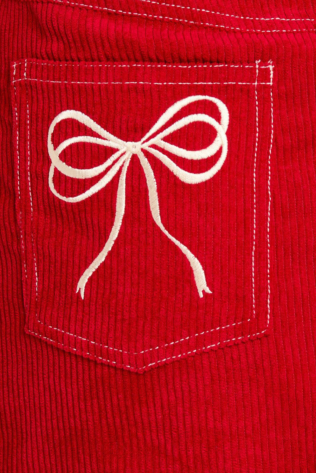 Bow Embroidered Mini Skit