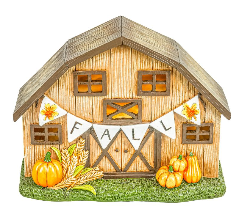 Harvest Bounty Barn Tabletop with Lights
