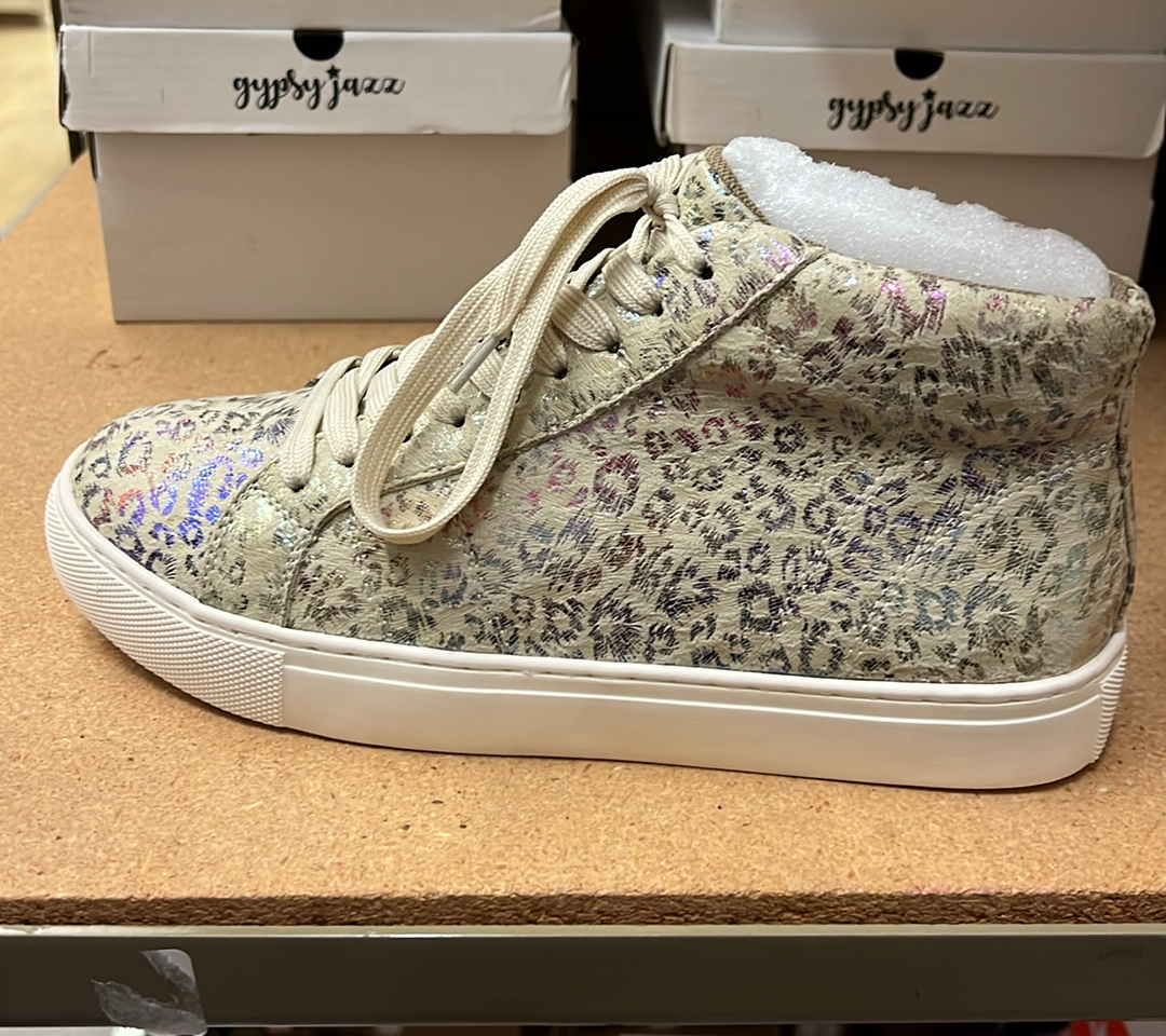 Beige Metallic Leopard Shoes