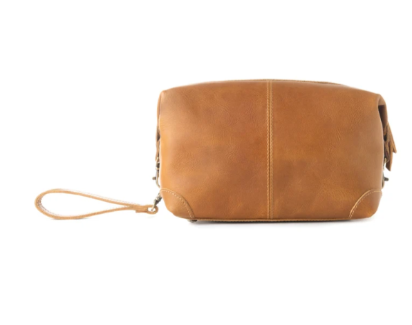 Drifter Leather Shaving Kit for Men in tan