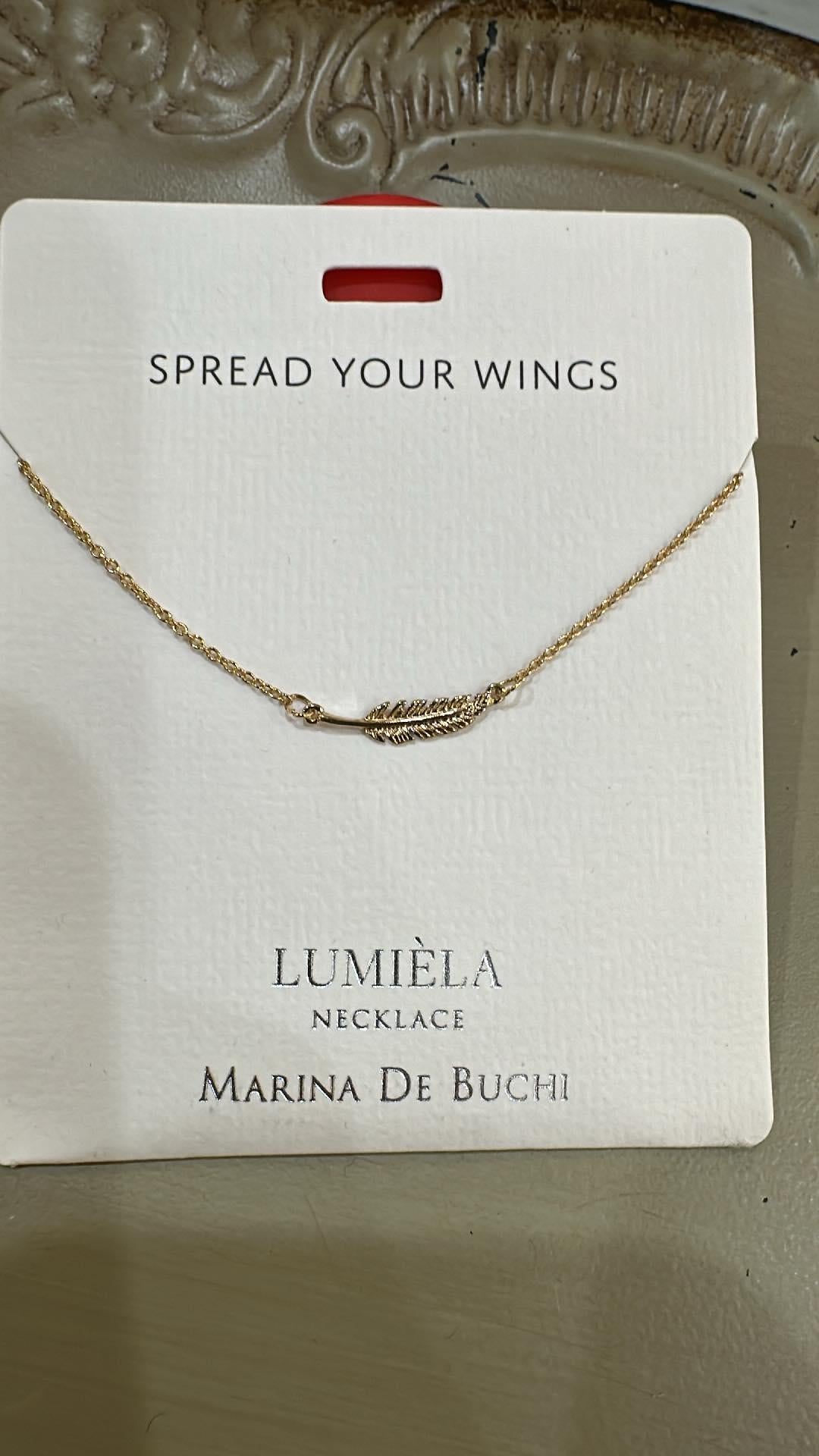 Lumiela Feather Shape Necklace