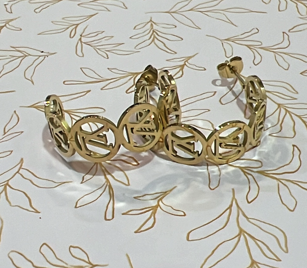 LV Gold Hoops
