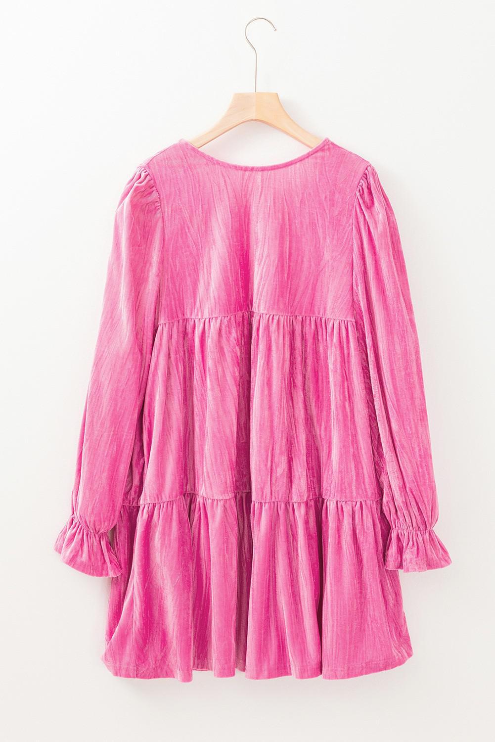 Flounce Tiered Ruffled Mini Dress