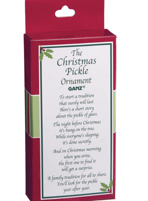Christmas Pickle Ornament In Window Gift Box