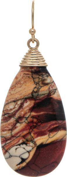 Agate Teardrop Earring