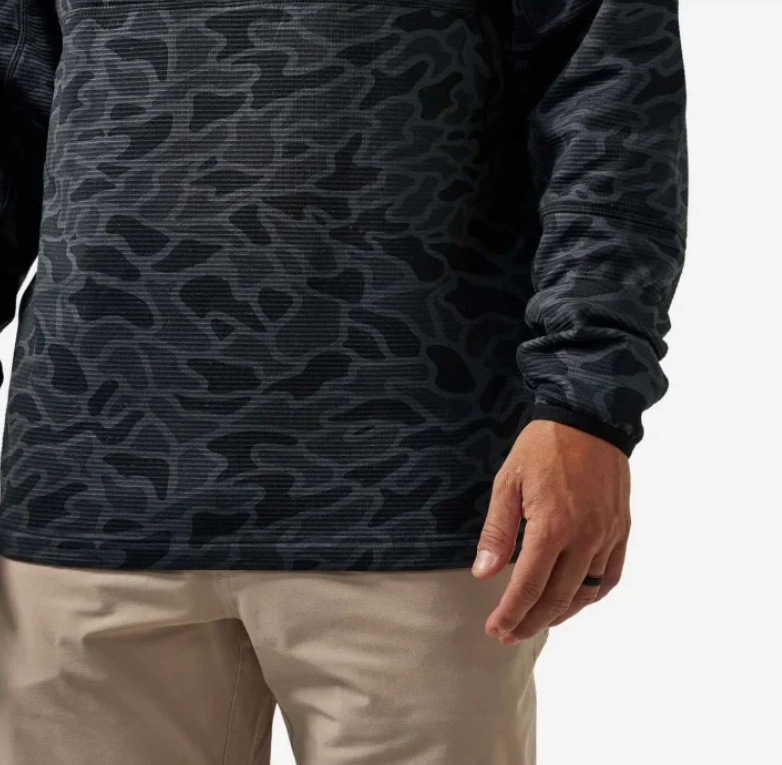 Burlebo - Blaze Tech Quarter Zip - Black Camo