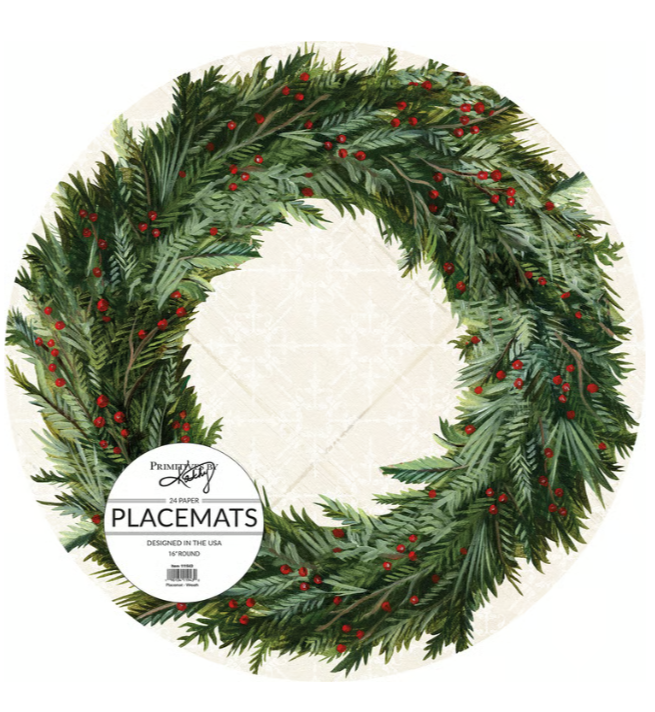 Paper Christmas Wreath Placemat