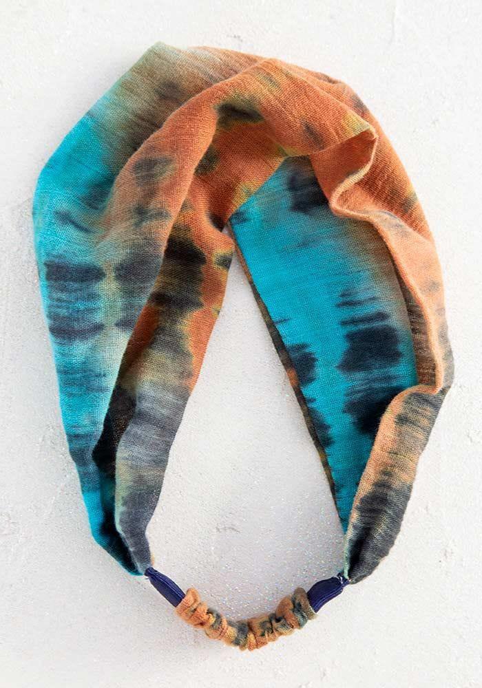 Tie-Dye Wideband Headband Turquoise