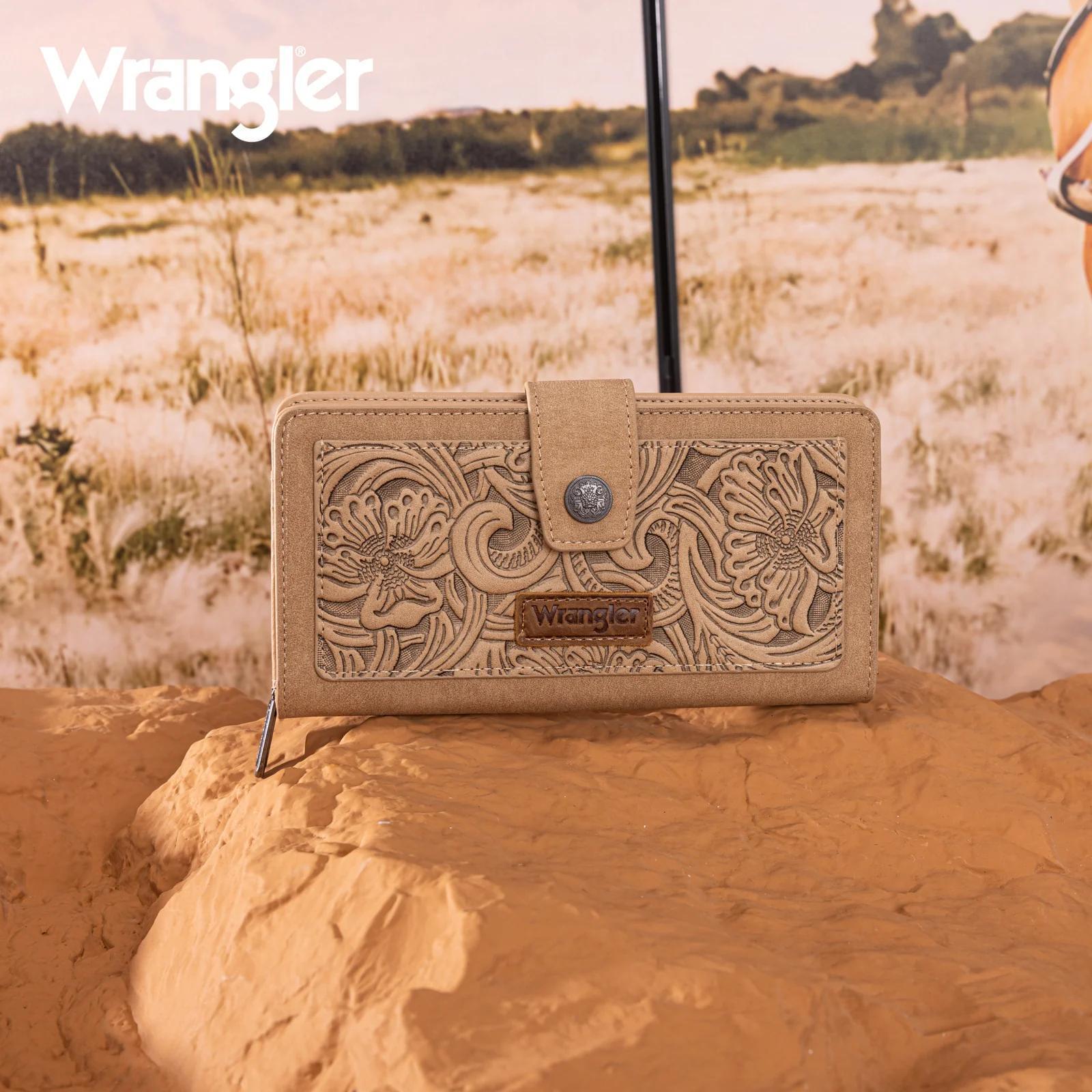 Wrangler Western Floral Tooled RFID Wallet
