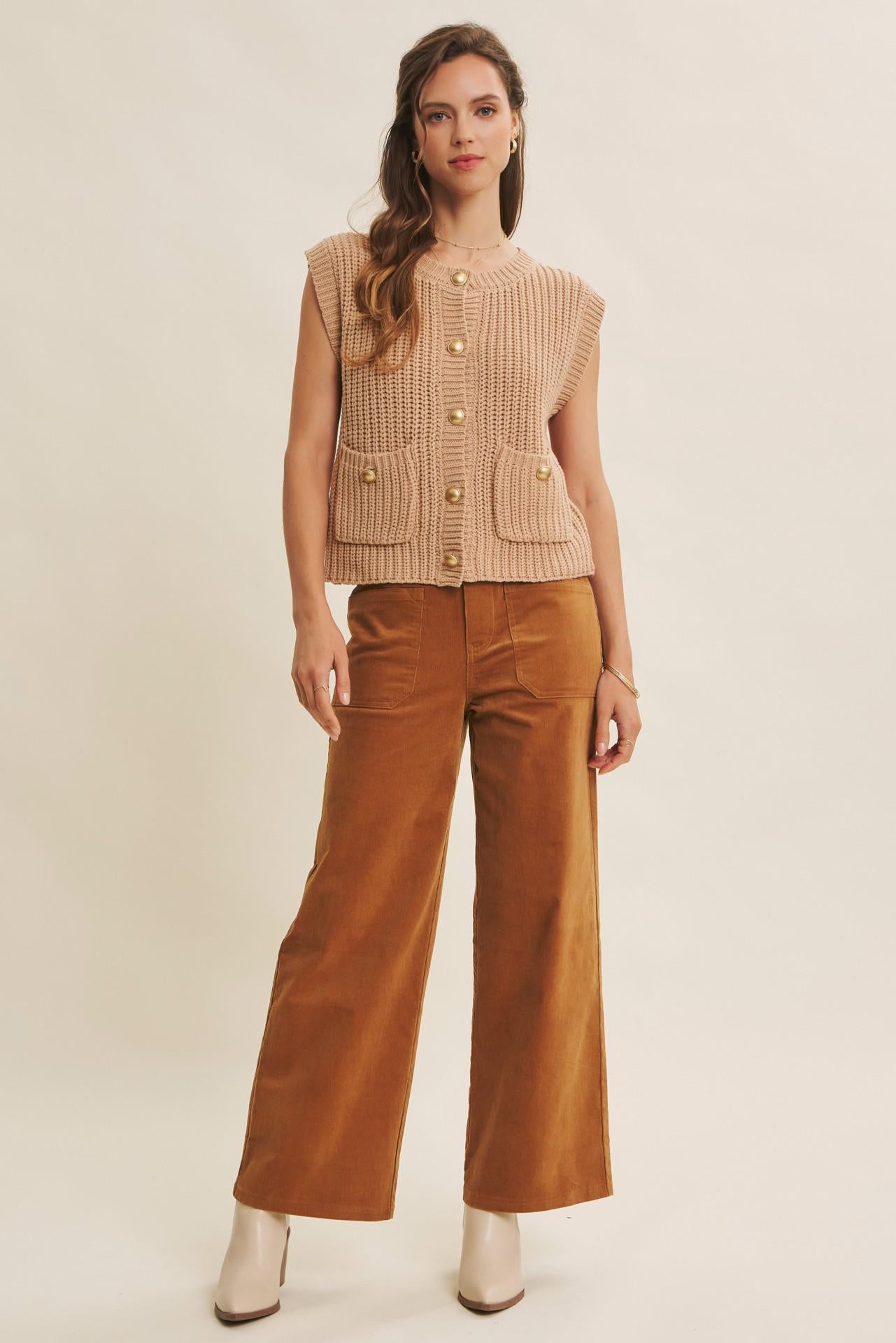 Cozy Chic Corduroy Wide-leg Pants