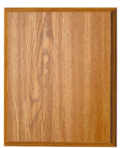Engravable 6" x 8" Oak Finish Plaque