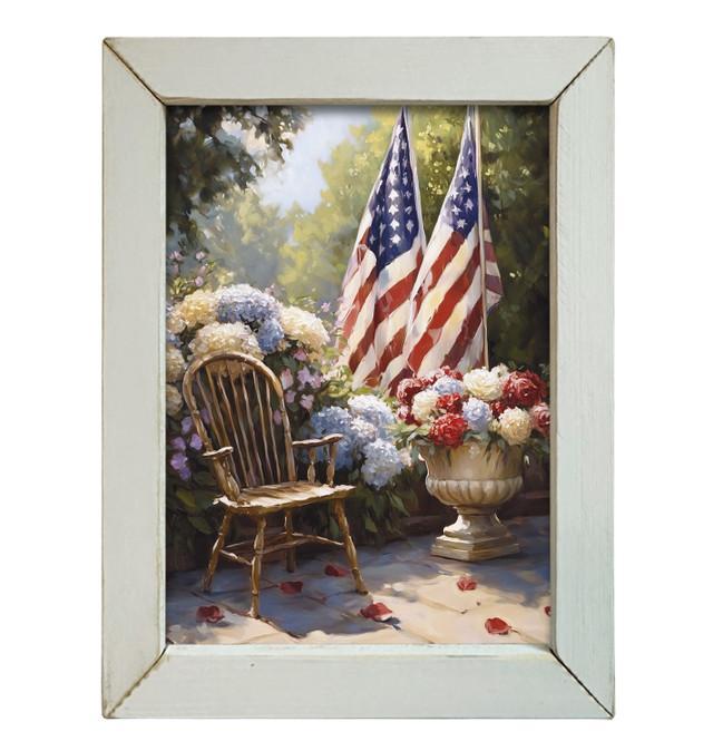 Patriotic Sitting 12x16 Picture