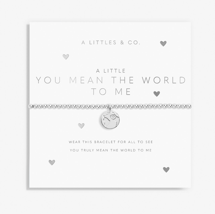 A Little 'You Mean The World To Me' Bracelet In Silver Plating