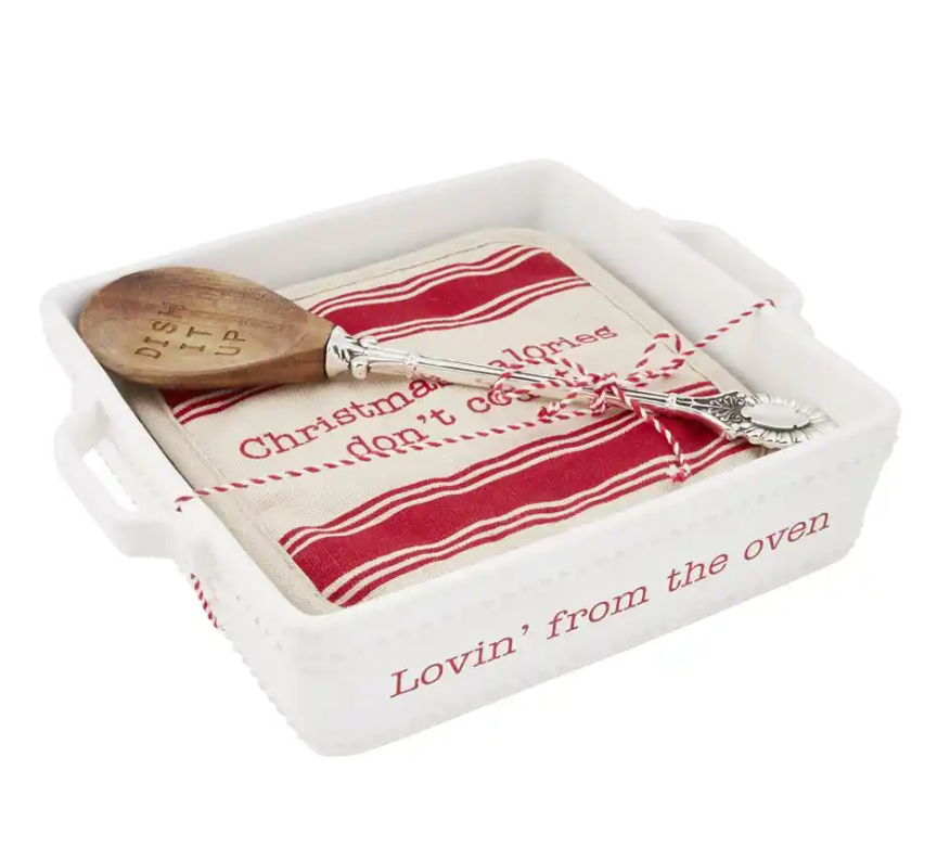 Holiday Baker & Trivet Set