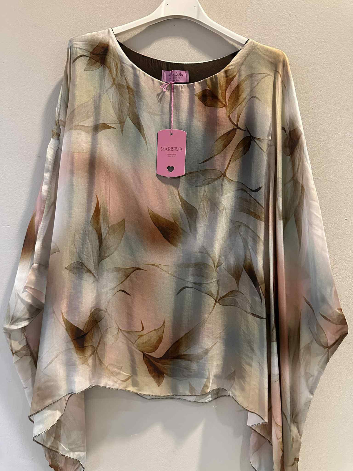 Printed Silk Top O/S