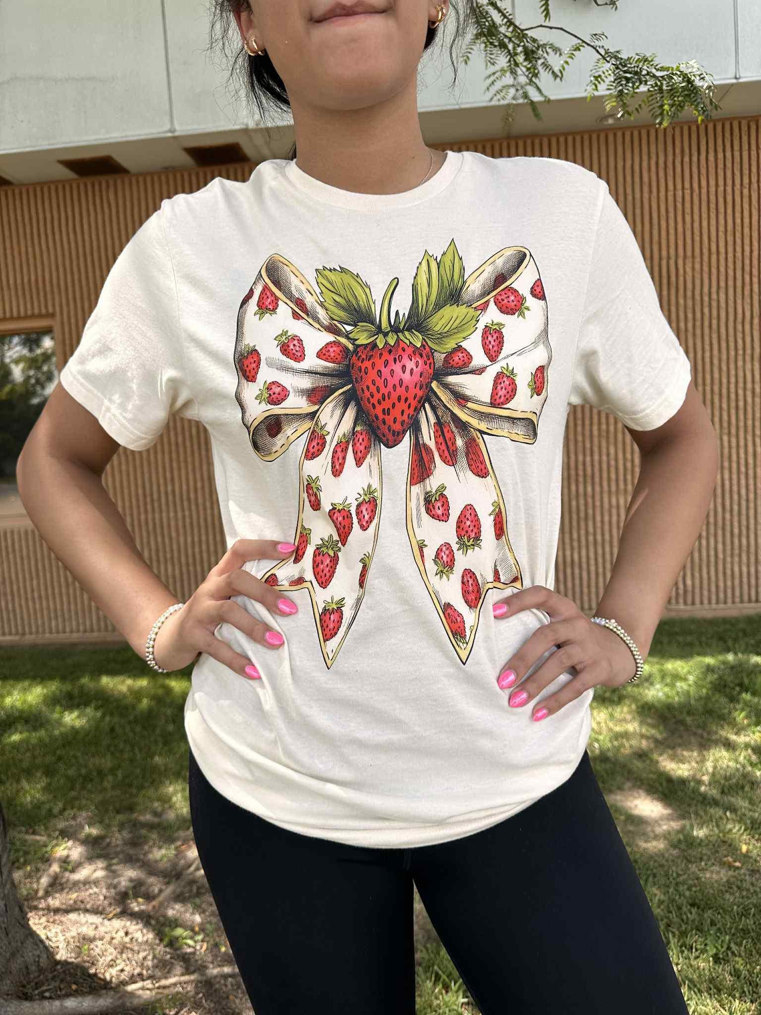 Strawberry Bow Tee
